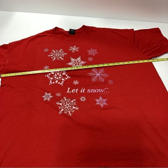 Vintage Platinum Plus T-shirt Christmas Let It Snow Single Stitch 4XL 1988 - Picture 9 of 10